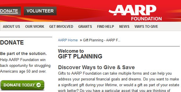 AARP Donates to Nonprofit Organizations